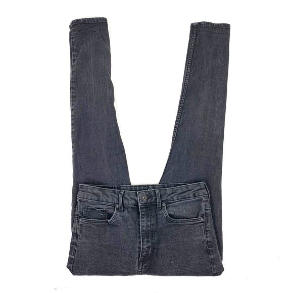 H&M Conscious High-Waist Skinny Jeans Washed Black Denim 29 x 30 Stretch - Picture 3 of 6